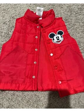 Disney Red Mickey Mouse Puffer Vest